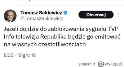 yanush - Mam pytanie. Czy telewizja Republika ma prawo do emitowania sygnału publiczn...