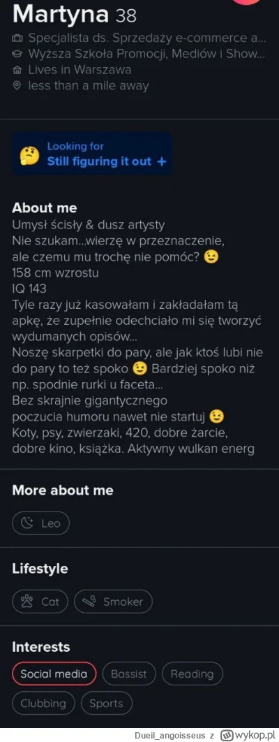 Dueil_angoisseus - IQ 143 chyba mierzone murzyńskim naganiaczem


#tinder #badoo #log...