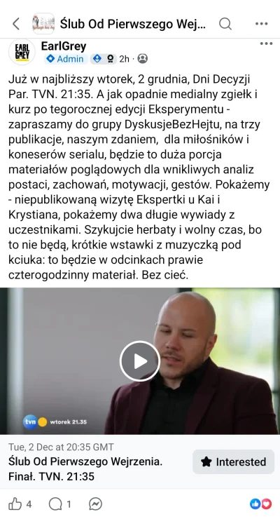 CrispySabcia - #slubodpierwszegowejrzenia 

Szykujcie kocyk, coś mocniejszego niż her...