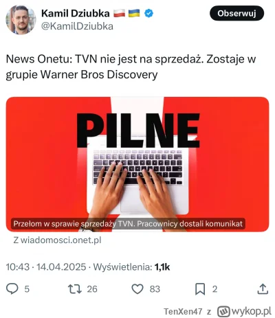 TenXen47 - Tvn z dala od pisowskich łapsk i ich oligarchów. Jedyna stacja na którą ni...