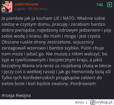 Atryu - #ukraina będziemy wspominać ten wpis przez lata, ależ mnie śmieszy wielka ros...
