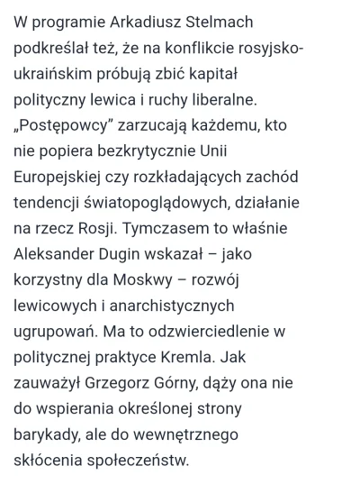 A.....a - Każdy kto mówi o tym że Konferencja jest prorosyjska i jest partią wspieran...