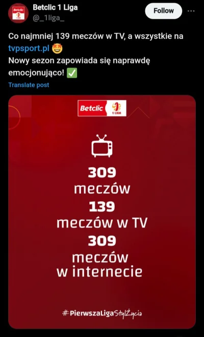 lepaq - Nowy sponsor, nowy realizator, odświeżenie.
Wreszcie będzie dało się 1. Ligę ...