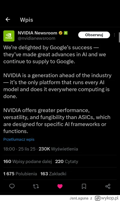 JanLaguna - Dobrze, dobrze Jensen, wyjaśniaj Guglarzy ( ͡º ͜ʖ͡º)
#gielda