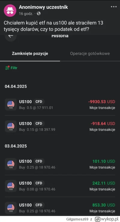 Gilgamesz69 - Ej kurde co się stało? XD
#gielda