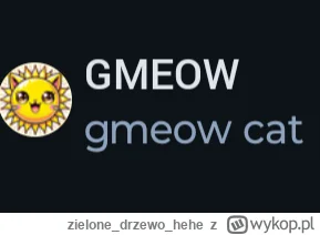 zielonedrzewohehe - @sunnyhaze: gmeow cat, solana, 1.2mln marketcap