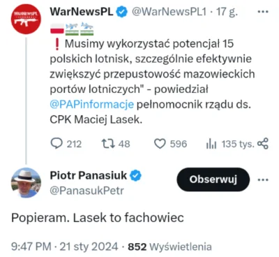 L3stko - Likwidacja CPK dostała właśnie rosyjski certyfikat.

#polska #polityka #rusk...