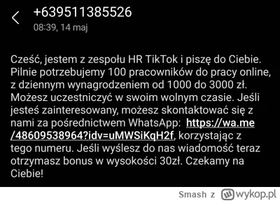 Smash - #scam #phishing #technologia #zlodzieje #tiktok

To jest krótki link do whats...