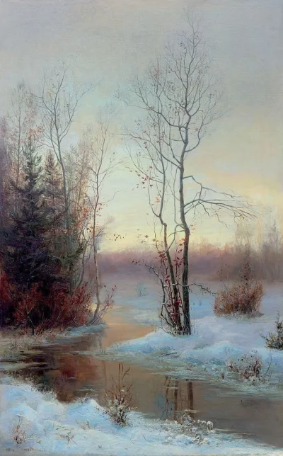 GARN - #sztuka #art #malarstwo #obrazy autor: Vladimir Muravyov - „Późna jesień” (188...