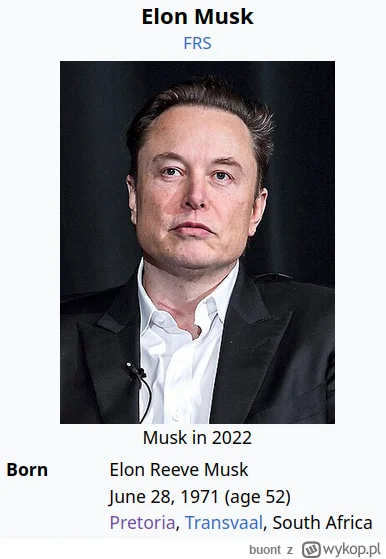 buont - > Elon Musk po raz kolejny został ojcem. Teraz ma co najmniej 11 dzieci

Jak ...
