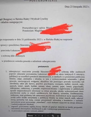 probak - @Blame: Sprawa z Olo była z wyłączeniem jawności (na wniosek powoda), ale cz...