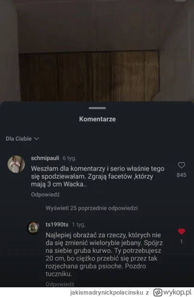 jakismadrynickpolacinsku - >macie 3 cm wacki, 
jestem gruba,
i co cie boli incelu? Gd...