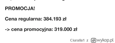 Ciuralla1 - Jeszcze ze dwa tygodnie temu była cena 299 tys, teraz CENA PROMOCYJNA 319...