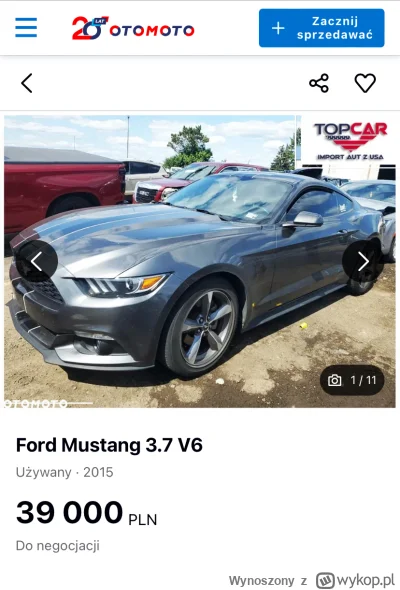 Wynoszony - @JudzinStouner: nowy może nie, ale stare mustangi to dla biedaków tak ( ͡...