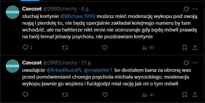 Arkagdynius - #kiszak 
Wreszcie się obraził na wykop za permabana. Chyba mamy spokój ...