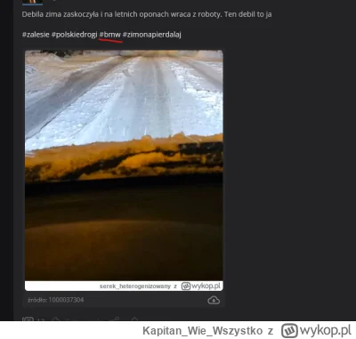KapitanWieWszystko - @serek_heterogenizowany:  nie musisz pisać debil, już otagowałeś...