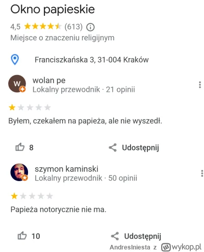 AndresIniesta - @ATAT-2: też mi się to podobało ale za daleko od Krakowa mieszkałem ż...