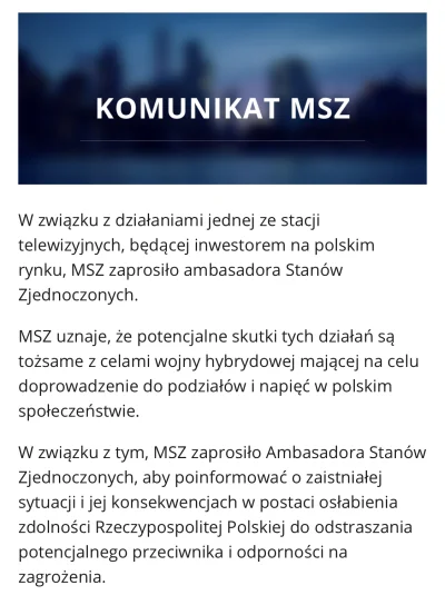 SzotyTv - ( ͡° ͜ʖ ͡°) ale fikoł 

https://www.gov.pl/web/dyplomacja/komunikat-w-zwiaz...