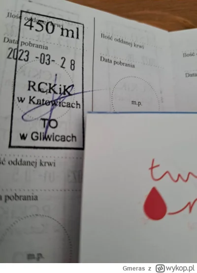 Gmeras - 183 400 - 450 = 182 950
Data donacji - 28.03.2023
Rodzaj donacji - krew pełn...