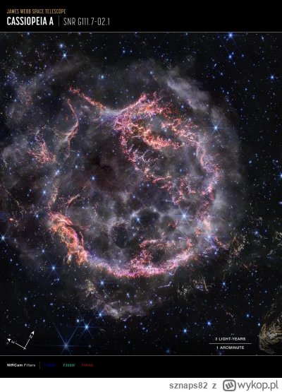 sznaps82 - Pozostałości po wybuchu supernowej Kasjopeja A (Cas A) sfotografowane w bl...