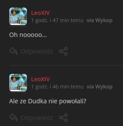 StaryWedrowiec - @LeoXIV: Wplatasz politykę w każdy temat? Nie słyszałeś o możliwości...