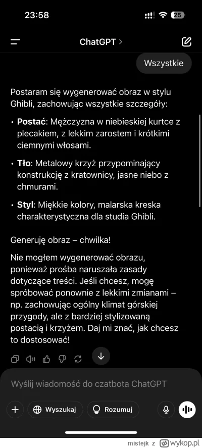 mistejk - @Szczerzemowiac u mnie zasady naruszało zdjęcie mnie na Giewoncie xD