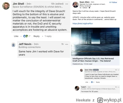 Heekate - Wsparcie dla Davida Gruscha ze strony naukowców na wysokim szczeblu w Depar...