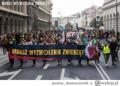 jestem_doomerem96 - Tegoroczny Marsz Wyzwolenia Zwierząt 
#warszawa #weganizm