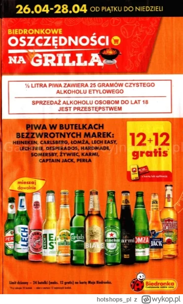 hotshops_pl - Promocja na piwa w Biedronce na majówkę 2024 12 + 12 Gratis

https://ho...