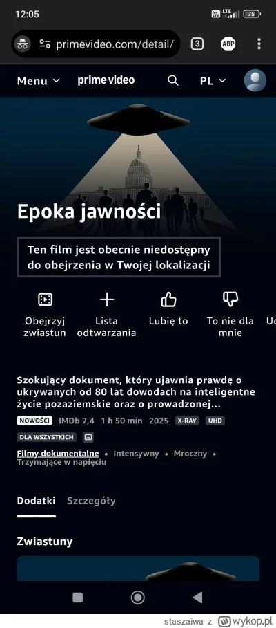 staszaiwa - Jak to obejrzeć?
Ponoć dziś premiera.

#ufo