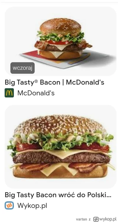 vartan - Szkoda trochę, że McDonald's Big Tasty poleciał po nostalgii i jednocześnie ...