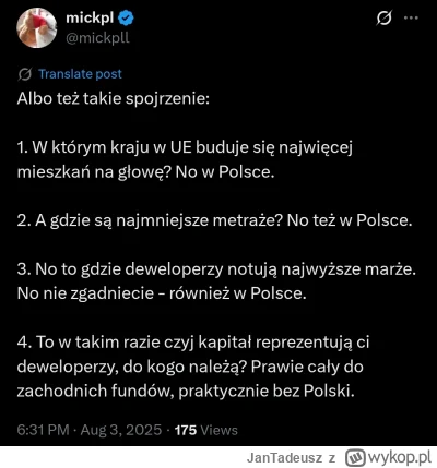 JanTadeusz - #nieruchomosci #uwolnicmicka #mickwroc

PRAWDA TO?