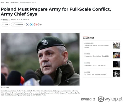 kwmd - „Dzisiaj musimy przygotować nasze siły na konflikt na pełną skalę”.

JUST IN: ...