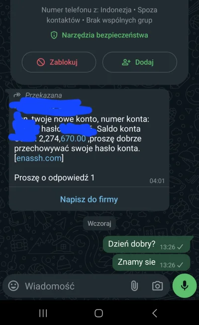 pieselek7q7q717 - Wiecie co to jest chore jakiś obcy numer podal mi hasło I login xD ...