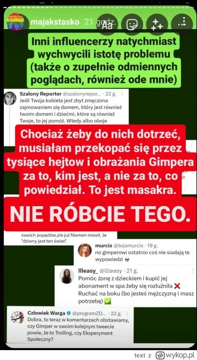 text - Te uczucie, kiedy jedziesz po Gimperze poświęcając mu 15 wpisów, a potem narze...