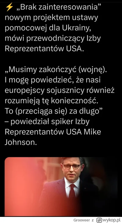 Grooveer - Pokój niewiadomo kiedy będzie a pomocy USA też nie będzie.

#wojna #ukrain...