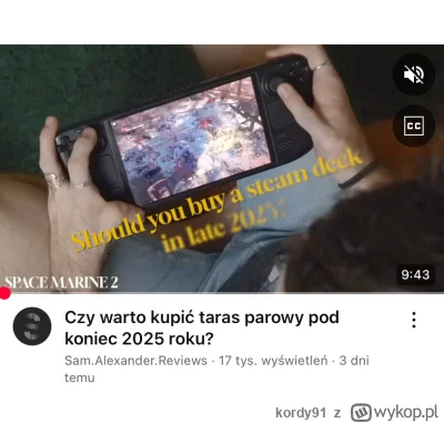 kordy91 - #youtube #steamdeck #gry
