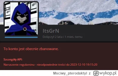 Msciwy_pterodaktyl - https://wykop.pl/ludzie/ItsGrN
Znowu wyrwałem chwasta ;))))) tym...