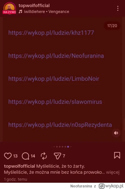 Neofuranina - #sebcel 

Seba co ty odemnie chcesz? Ja mam cię w dupie, ja cię nie zna...