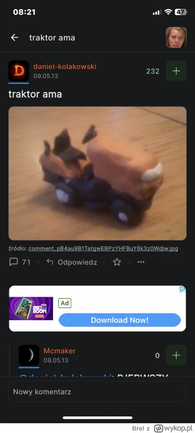 Brel - Jestem tak stary że pamiętam traktor AMA xD. 
https://wykop.pl/wpis/1623251/tr...