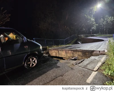 kapitanspock - #powodz na trasie Mietków-Wawrzeńczyce zwalił się most