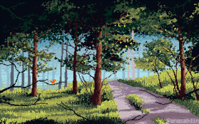 GARN - #pixelart #gif autor: Anas Abdin | Forest Path