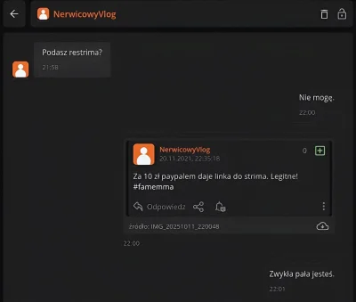 Drom - #famemma Za darmo by chciał, a sam PayPale kasował xD Za coś takiego jest wiad...