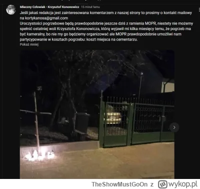 TheShowMustGoOn - Ciekawe,czy juz jakas redakcja sie odezwala XD 
#kononowicz #patost...