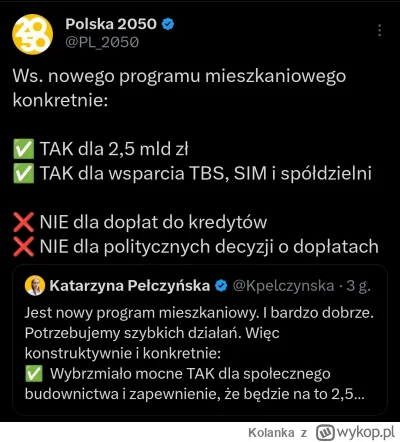 Kolanka - Oficjalna komunikacja ze strony PL2050. Ciekawe czy to wystarczy wykopkom c...