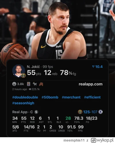 meemphis11 - 55 w niecałe 34 minuty i w meczu b2b ( ͡° ͜ʖ ͡°)
Ciekawe co z Braunem i ...