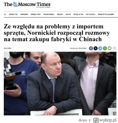 Aryo - Zero zaskoczenia. To tylko niedziałające sankcje i świetne warunki dla rozwoju...