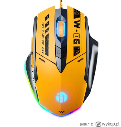 polu7 - Inphic W6 Wired Gaming Mouse RGB 200-12800DPI w cenie 12.99$ (52.23 zł) | Naj...