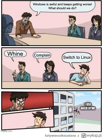 Sztywnesutkiszatana - #heheszki #windows #linux