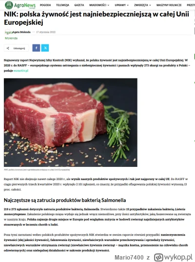 Mario7400 - @siodemkaxx: Bzdury. Produkujemy 3 mln ton mięsa drobiowego rocznie, a z ...